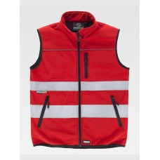 GILET SOFTSHELL BANDE RIFRANGENTI TESSUTO RIPSTOP C2922