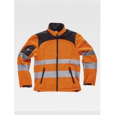 SOFTSHELL TESSUTO RIPSTOP ALTA VISIBILITA CLASSE 2 BANDE RIFRANGENTI C2930