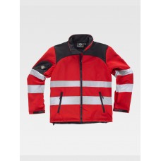 SOFTSHELL TESSUTO RIPSTOP ALTA VISIBILITA E BANDE RIFRANGENTI C2931