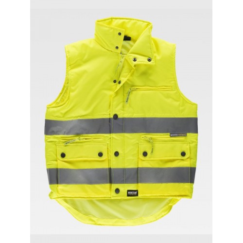 GILET IMBOTTITO TESSUTO OXFORD ALTA VISIBILITA CLASSE 2 C3209