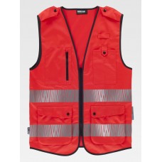 GILET ALTA VISIBILITA E BANDE RIFRANGENTI SEGMENTATE C3677