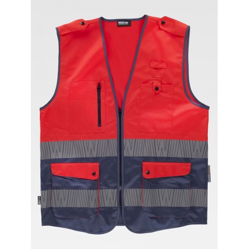 GILET ALTA VISIBILITA E BANDE RIFRANGENTI SEGMENTATE C3687