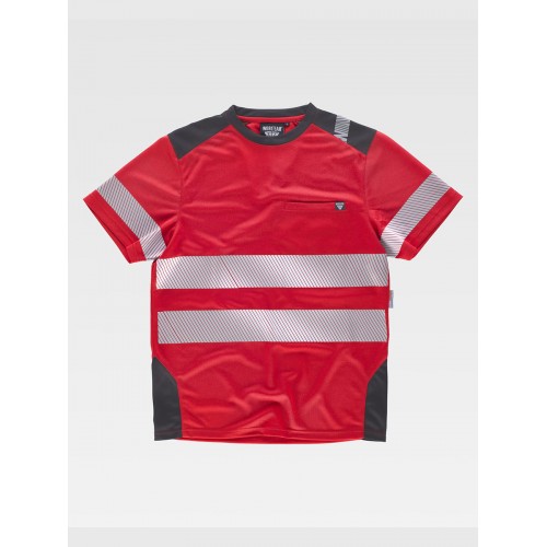 T-SHIRT BANDE RIFRANGENTI DISCONTINUE C9242