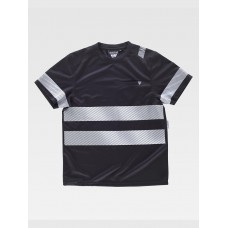 T-SHIRT BANDE RIFRANGENTI DISCONTINUE C9243