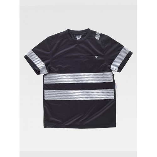 T-SHIRT BANDE RIFRANGENTI DISCONTINUE C9243
