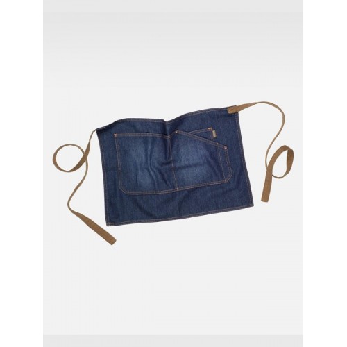 GREMBIULE SENZA PETTORINA CORTO TESSUTO DENIM M711