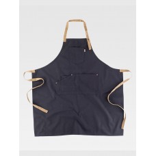 GREMBIULE CON PETTORINA TESSUTO CANVAS M722