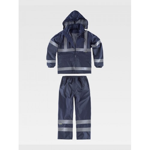 COMPLETO IMPERMEABILE GIACCA + PANTALONE ALTA VISIBILITA S2013