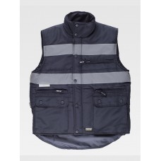 GILET MULTITASCHE IMBOTTITO BANDE RIFRANGENTI S3207