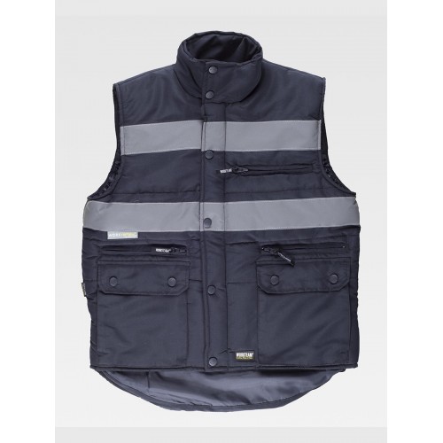 GILET MULTITASCHE IMBOTTITO BANDE RIFRANGENTI S3207