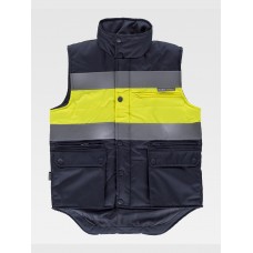 GILET INBOTTITO ALTA VISIBILITA E BANDE RIFRANGENTI S4032
