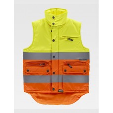 GILET IMBOTTITO TESSUTO OXFORD ALTA VISIBILITA CLASSE 2 S4036