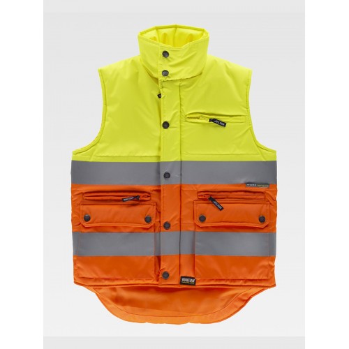 GILET IMBOTTITO TESSUTO OXFORD ALTA VISIBILITA CLASSE 2 S4036