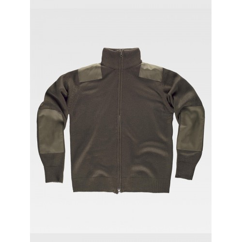 PULLOVER UNISEX ZIP INTERA RINFORZI IN TWILL S4500
