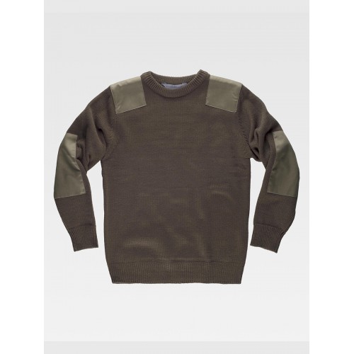 PULLOVER UNISEX GIROCOLLO RINFORZI IN TWIL S5500