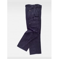 PANTALONE DA LAVORO MULTITASCHE IN VELLUTO S7014