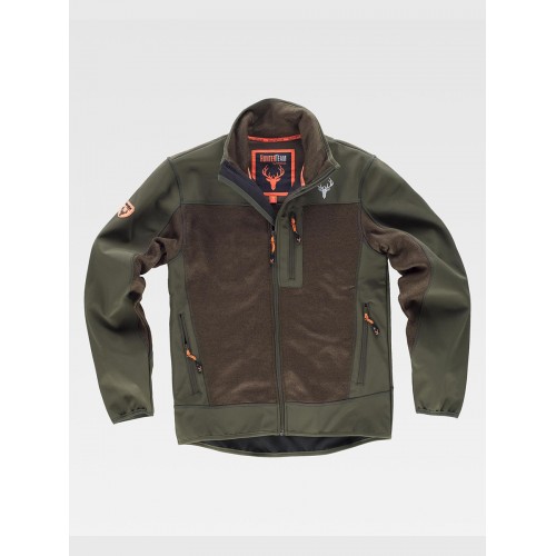 SOFTSHELL CON INSERTI TESSUTO CANETE - CACCIA S8650