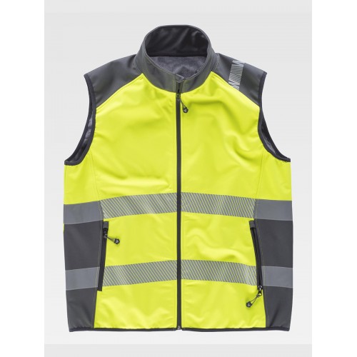 GILET SOFTSHELL BANDE RIFRANGENTI DISCONTINUE S9231
