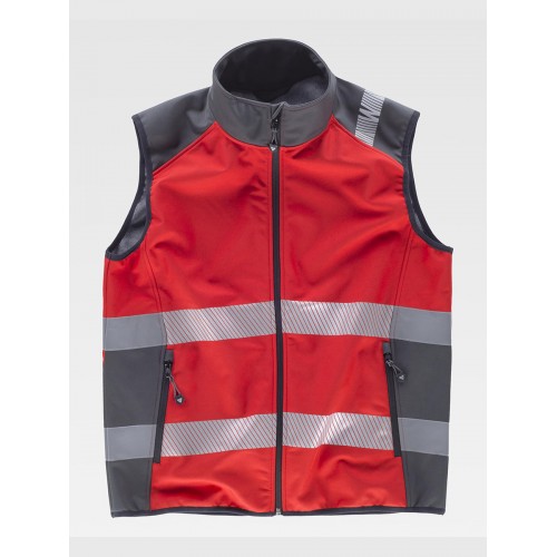 GILET SOFTSHELL BANDE RIFRANGENTI DISCONTINUE S9232
