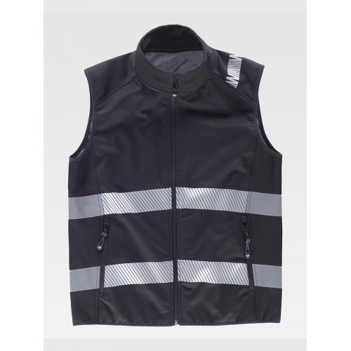 GILET SOFTSHELL BANDE RIFRANGENTI DISCONTINUE S9233