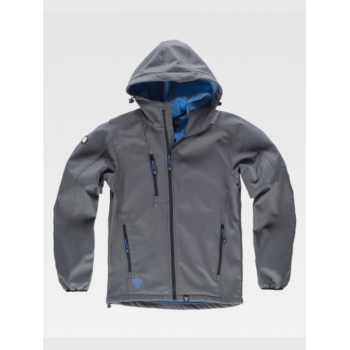 SOFTSHELL CON CAPPUCCIO E ZIP INTERA S9499