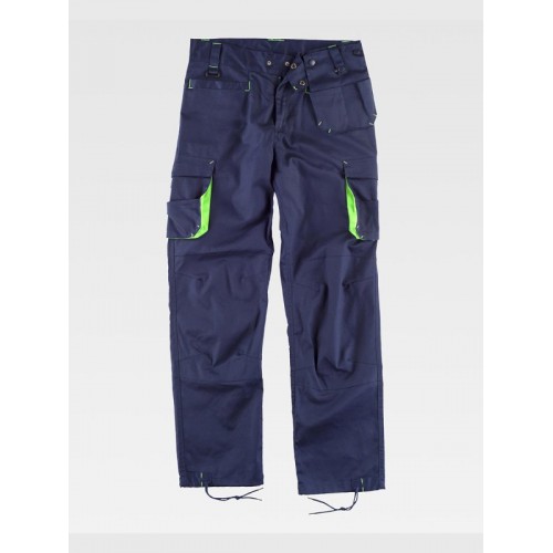 PANTALONE DA LAVORO MULTITASCHE RINFORZI ALLE GINOCCHIA WF1619
