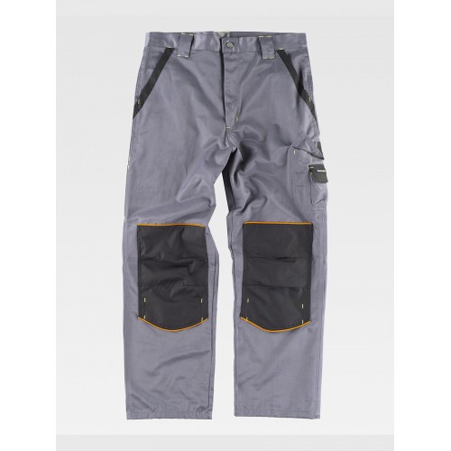 PANTALONE DA LAVORO TESSUTO ANTIMACCHIA TRIPLE CUCITURE PROTEZIONE ALLE GINOCCHIA WF1903