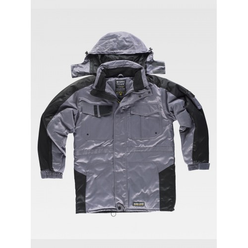 PARKA IMBOTTITO TESSUTO ANTIMACCHIA TRIPLE CUCITURE WF1912