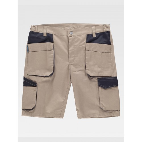 BERMUDA MULTITASCHE TESSUTO ELASTICIZZATO WF2617