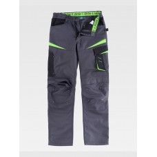 PANTALONE DA LAVORO MULTITASCHE PROTEZIONE ALLE GINOCCHIA TESSUTO CANVAS WF2750