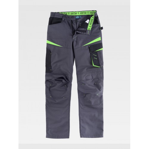 PANTALONE DA LAVORO MULTITASCHE PROTEZIONE ALLE GINOCCHIA TESSUTO CANVAS WF2750