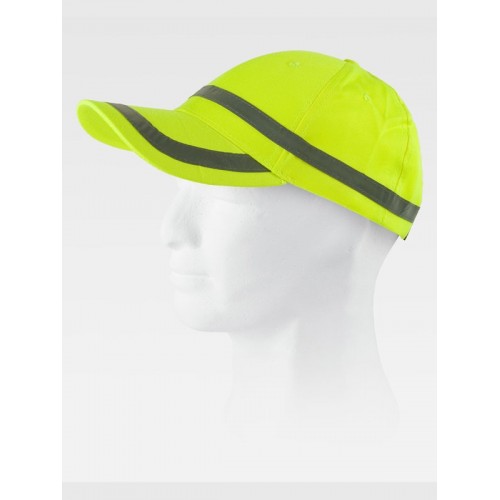 CAPPELLO VISIERA CURVA 6 PANNELLI ALTA VISIBILITA WFA901