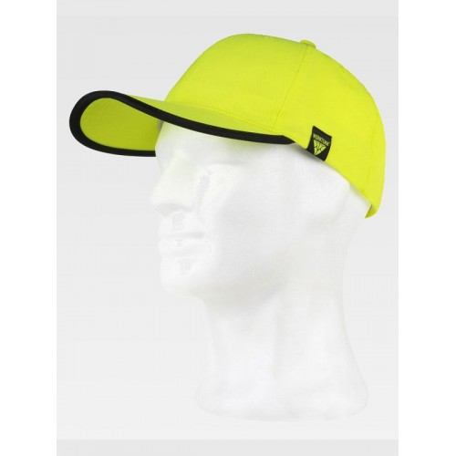 CAPPELLO VISIERA CURVA 6 PANNELLI CON BORDO VISIERA A CONTRASTO WFA907